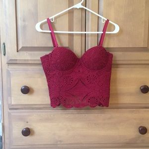 Sexy Burgundy Windsor Corset